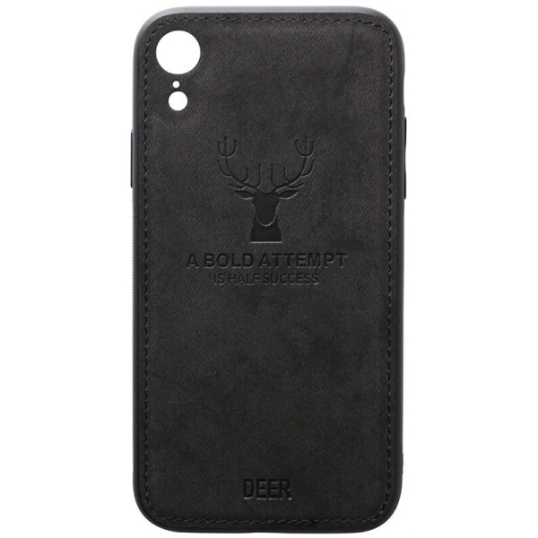 

Чехол-накладка TOTO Deer Shell With Leather Effect Case для Apple iPhone Xr Black