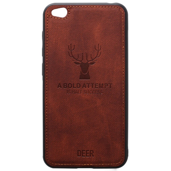 

Чехол-накладка TOTO Deer Shell With Leather Effect Case для Xiaomi Redmi Go Brown