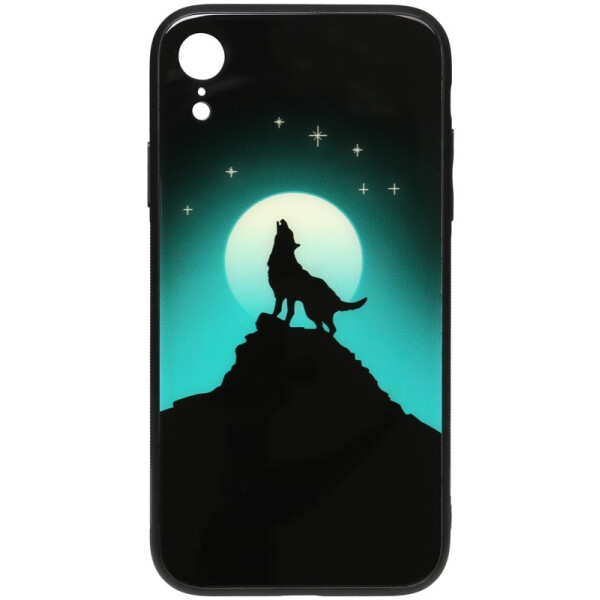 

Чехол-накладка TOTO Night Light Print Glass Case для Apple iPhone Xr Howling Wolf