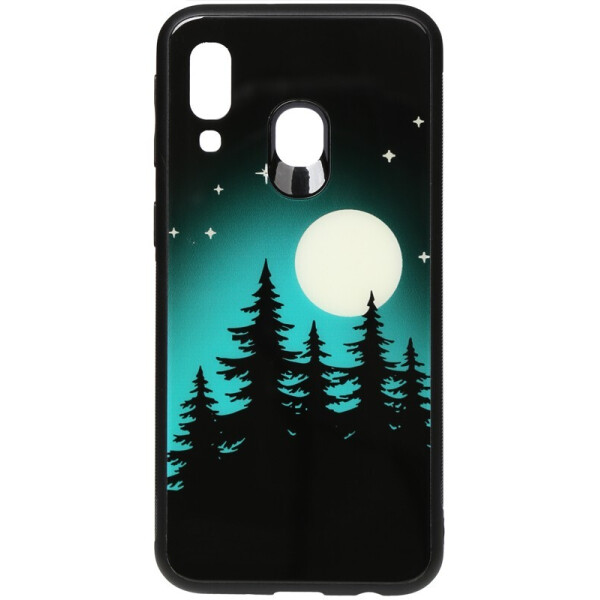 

Чехол-накладка TOTO Night Light Print Glass Case для Samsung Galaxy A40 Full Moon