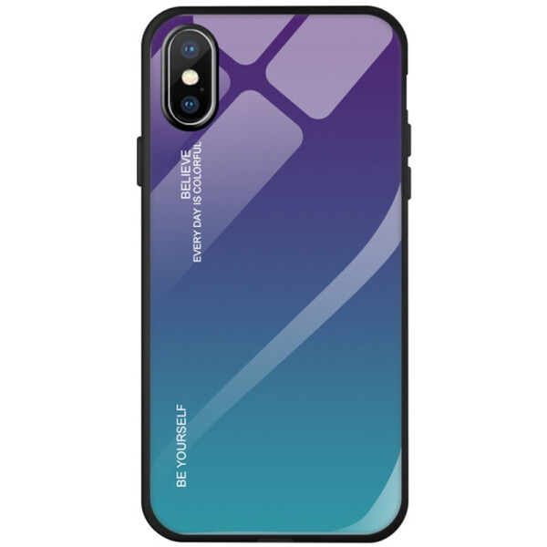 

Чехол-накладка TOTO Tempered Glass Phone Case Gradient для Apple iPhone Xs Purple