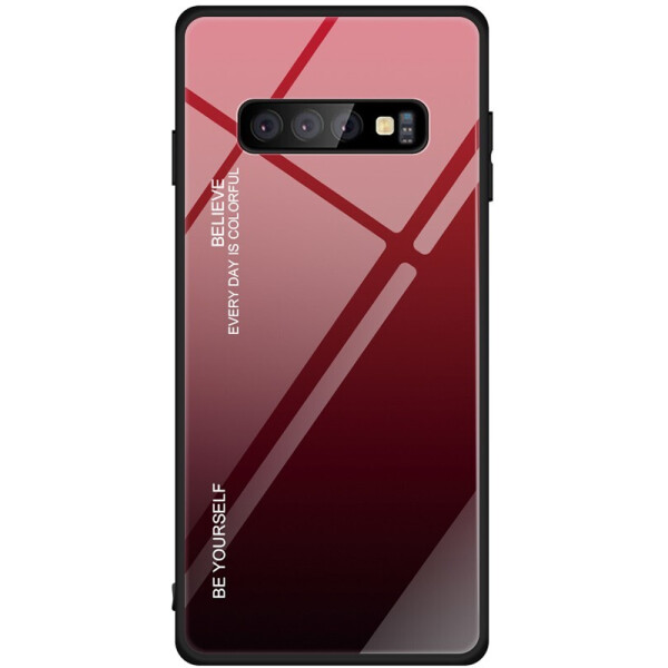 

Чехол-накладка TOTO Tempered Glass Phone Case Gradient для Samsung Galaxy S10 Red