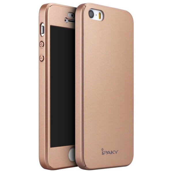 

Чехол-накладка Ipaky 360 PC Whole round case 3 in 1 iPhone 5/5S/SE Rose Gold