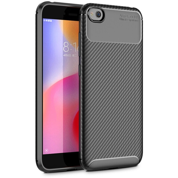 

Чехол-накладка Ipaky Carbon Fiber Series/Soft TPU Case для Xiaomi Redmi Go Black