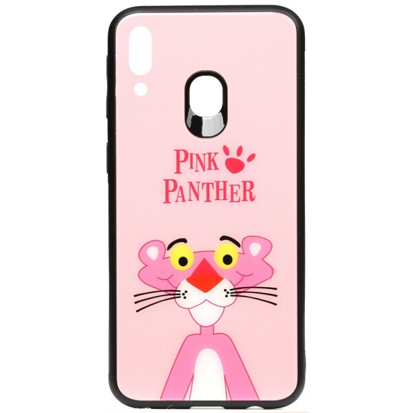 

Чехол-накладка TOTO Cartoon Print Glass Case для Samsung Galaxy M20 Pink Panther