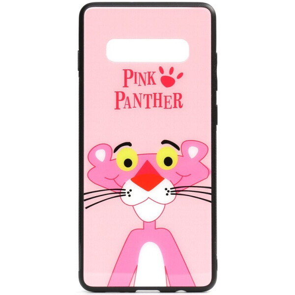 

Чехол-накладка TOTO Cartoon Print Glass Case для Samsung Galaxy S10 Pink Panther