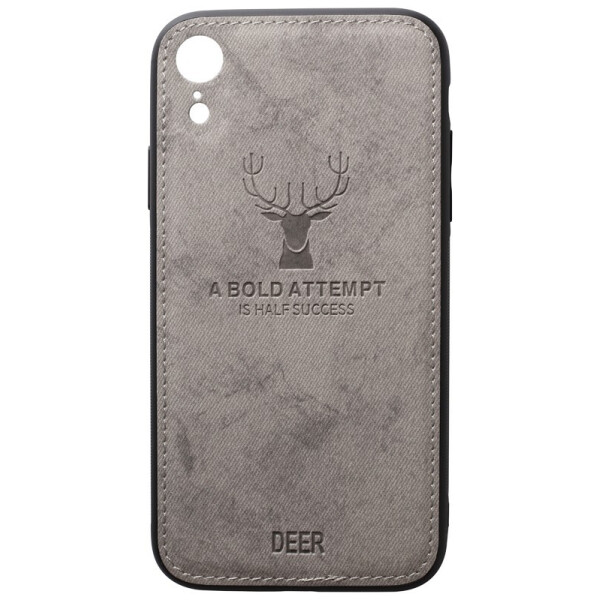 

Чехол-накладка TOTO Deer Shell With Leather Effect Case для Apple iPhone Xr Grey