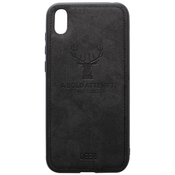 

Чехол-накладка TOTO Deer Shell With Leather Effect Case для Huawei Y5 2019 Black