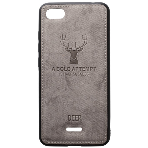 

Чехол-накладка TOTO Deer Shell With Leather Effect Case для Xiaomi Redmi 6A Grey