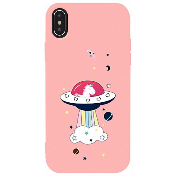 

Чехол-накладка TOTO Matt Tpu 2mm Print Case Apple iPhone Xs Max #17 Ufo Pink