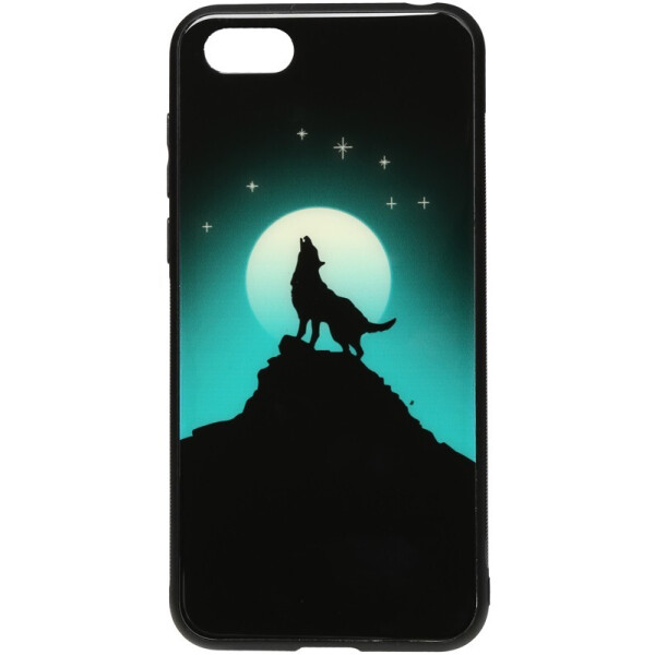 

Чехол-накладка TOTO Night Light Print Glass Case для Huawei Y5 2018 Howling Wolf