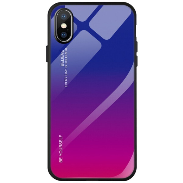 

Чехол-накладка TOTO Tempered Glass Phone Case Gradient для Apple iPhone Xs Lilac