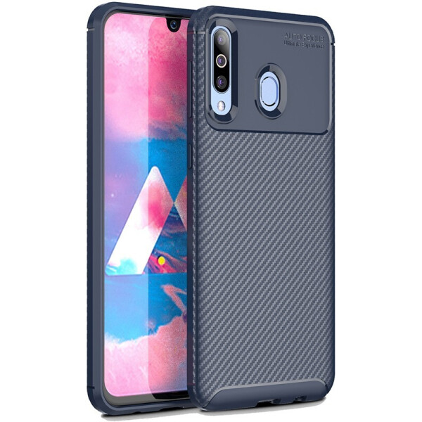 

Чехол-накладка TOTO TPU Carbon Fiber 1,5mm Case Samsung Galaxy M30 Dark Blue