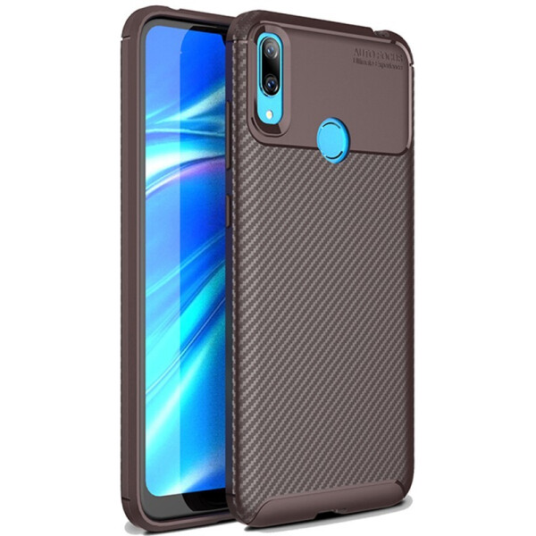 

Чехол-накладка Ipaky Carbon Fiber Series/Soft TPU Case для Huawei Y7 2019 Brown