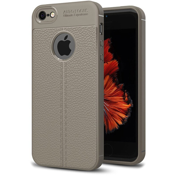 

Чехол-накладка Ipaky TPU Litchi Stria Series Case Apple iPhone SE/5s/5 Gray