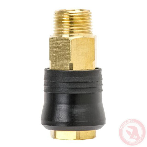 

Быстросъем Наружная Резьба Мама 3/8" Латунь Intertool Pt-1819