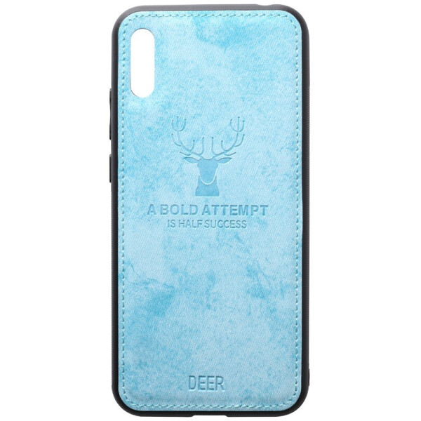

Чехол-накладка TOTO Deer Shell With Leather Effect Case для Huawei Y6 2019 Blue