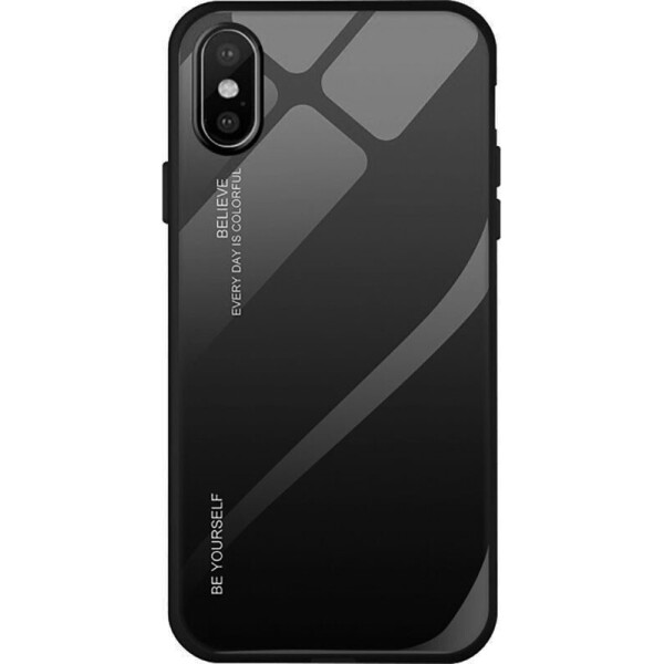 

Чехол-накладка TOTO Tempered Glass Phone Case Gradient для Apple iPhone X Black