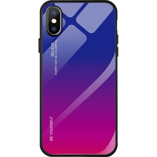 

Чехол-накладка TOTO Tempered Glass Phone Case Gradient для Apple iPhone X Lilac