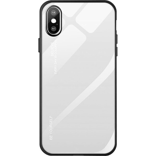 

Чехол-накладка TOTO Tempered Glass Phone Case Gradient для Apple iPhone X White