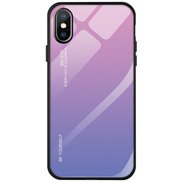 

Чехол-накладка TOTO Tempered Glass Phone Case Gradient для Apple iPhone Xs Pink