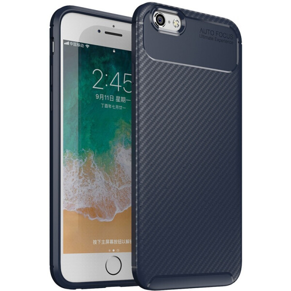 

Чехол-накладка TOTO TPU Carbon Fiber 1,5mm Case Apple iPhone 6/6s Dark Blue