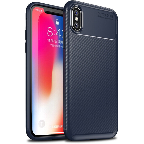 

Чехол-накладка TOTO TPU Carbon Fiber 1,5mm Case Apple iPhone X/Xs Dark Blue