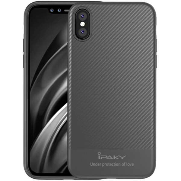 

Чехол-накладка Ipaky Carbon Fiber Series/TPU Case With Apple iPhone X Gray
