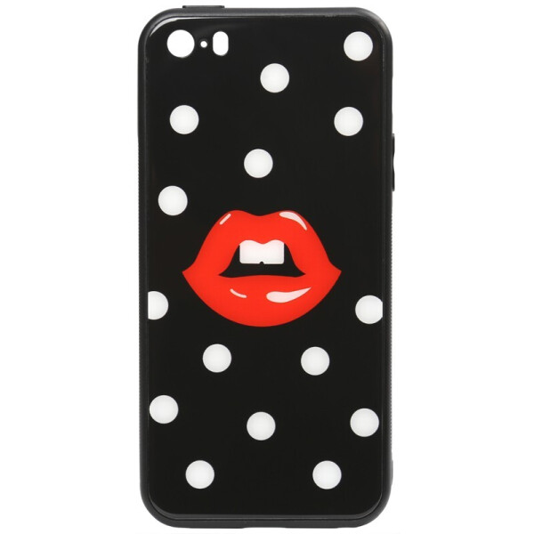 

Чехол-накладка TOTO Cartoon Print Glass Case для Apple iPhone SE/5S/5 Red Lips