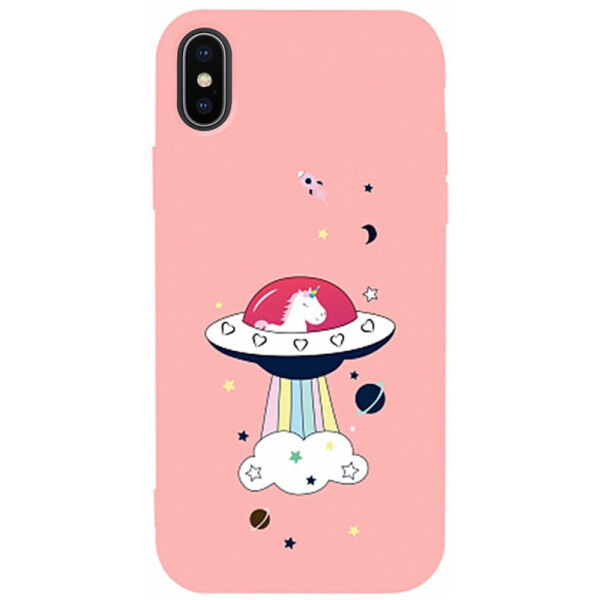 

Чехол-накладка TOTO Matt Tpu 2mm Print Case Apple iPhone X/XS #17 Ufo Pink