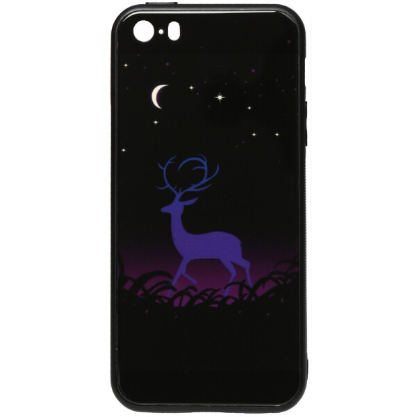 

Чехол-накладка TOTO Night Light Print Glass Case для Apple iPhone SE/5s/5 Deer