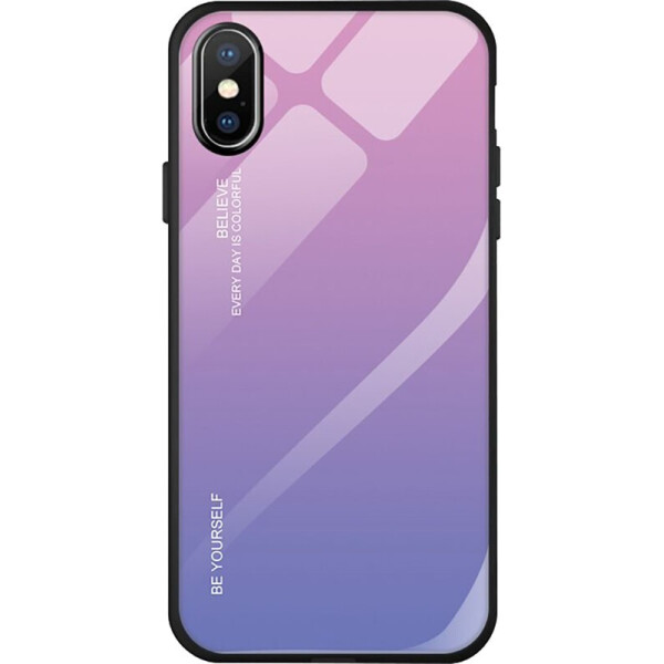 

Чехол-накладка TOTO Tempered Glass Phone Case Gradient для Apple iPhone X Pink