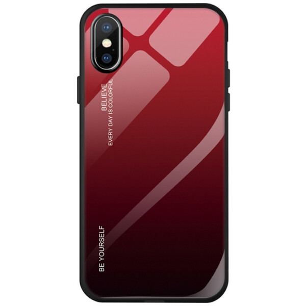 

Чехол-накладка TOTO Tempered Glass Phone Case Gradient для Apple iPhone Xs Red