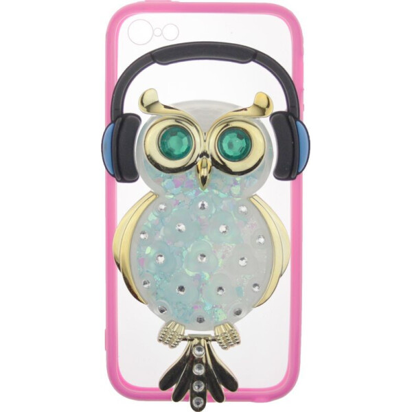 

Чехол-накладка TOTO TPU Stones Case IPhone 5/5S/SE Owl in Headphones Green