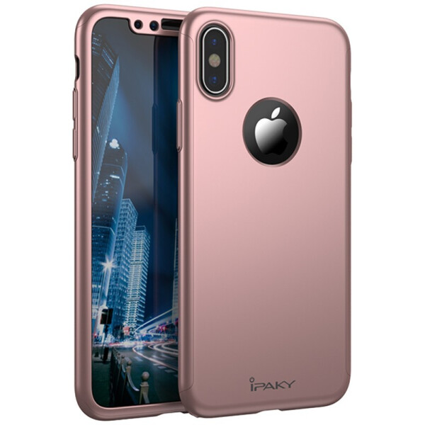 

Чехол-накладка Ipaky 360 PC Full Protection Case Apple iPhone X Rose Gold