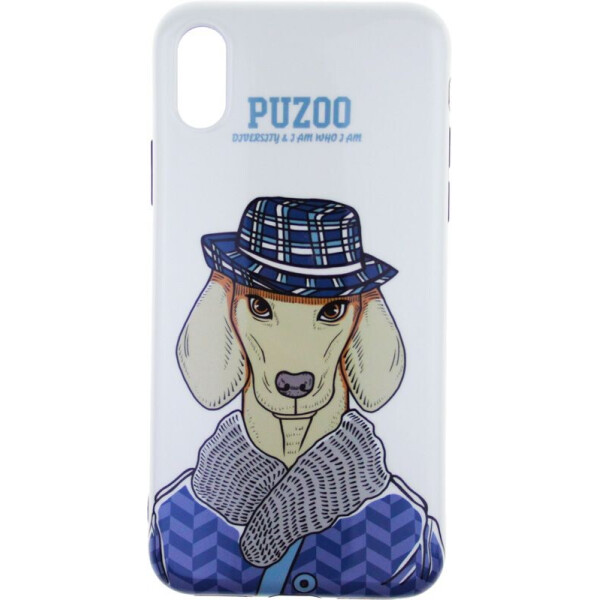 

Чехол-накладка PUZOO TPU Glossy Shiny Powder Art dog iPhone X White Ravan