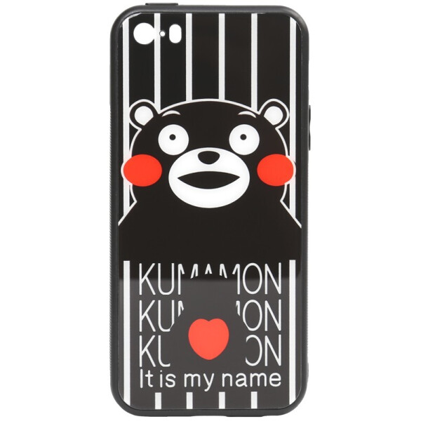 

Чехол-накладка TOTO Cartoon Print Glass Case для Apple iPhone SE/5S/5 Kumamon