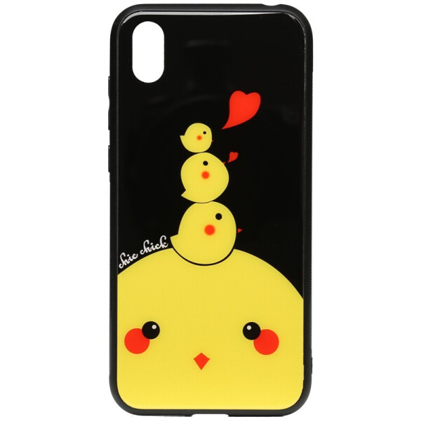 

Чехол-накладка TOTO Cartoon Print Glass Case для Huawei Y5 2019 Chicken Chick