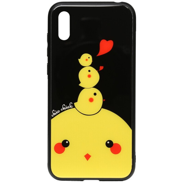 

Чехол-накладка TOTO Cartoon Print Glass Case для Huawei Y6 2019 Chicken Chick