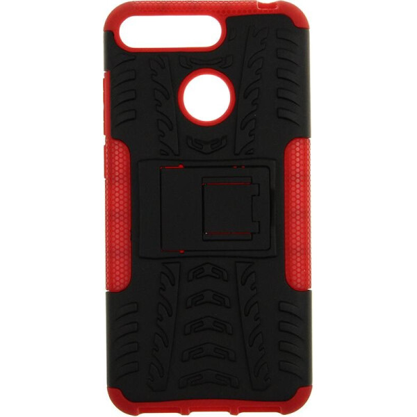 

Чехол-накладка TOTO Dazzle kickstand 2 in 1 phone case для Huawei Y6 2018 Red