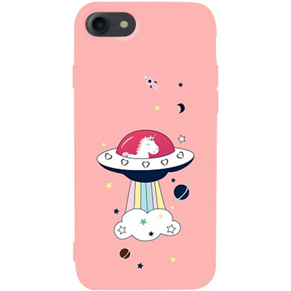 

Чехол-накладка TOTO Matt Tpu 2mm Print Case Apple iPhone 7/8 #17 Ufo Pink