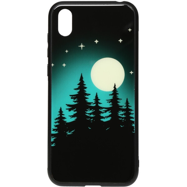 

Чехол-накладка TOTO Night Light Print Glass Case для Huawei Y5 2019 Full Moon