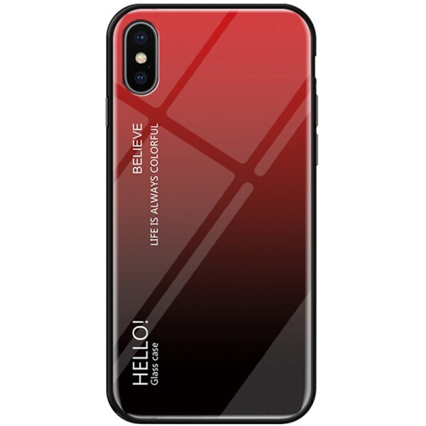 

Чехол-накладка TOTO Tempered Glass Phone Case Gradient для Apple iPhone X Red