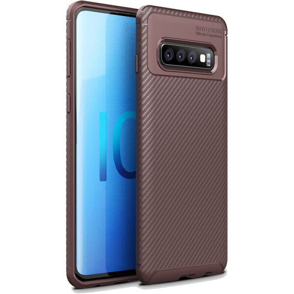 

Чехол-накладка TOTO TPU Carbon Fiber 1,5mm Case Samsung Galaxy S10 Coffee
