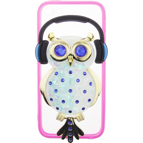 

Чехол-накладка TOTO TPU Stones Case IPhone 5/5S/SE Owl in Headphones Blue