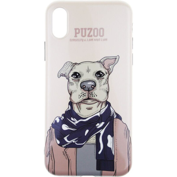 

Чехол-накладка PUZOO TPU Glossy Shiny Powder Art dog iPhone X Brown Aboo