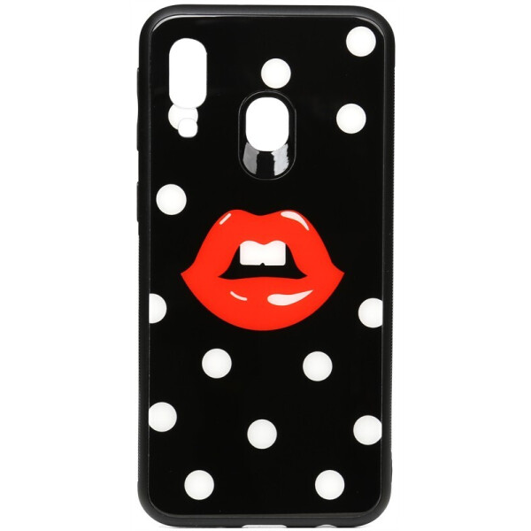 

Чехол-накладка TOTO Cartoon Print Glass Case для Samsung Galaxy A40 Red Lips
