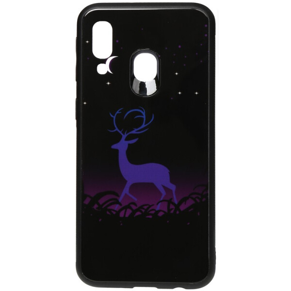 

Чехол-накладка TOTO Night Light Print Glass Case для Samsung Galaxy A40 Deer