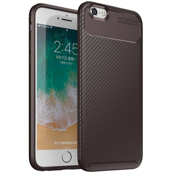 

Чехол-накладка TOTO TPU Carbon Fiber 1,5mm Case Apple iPhone 6/6s Coffee