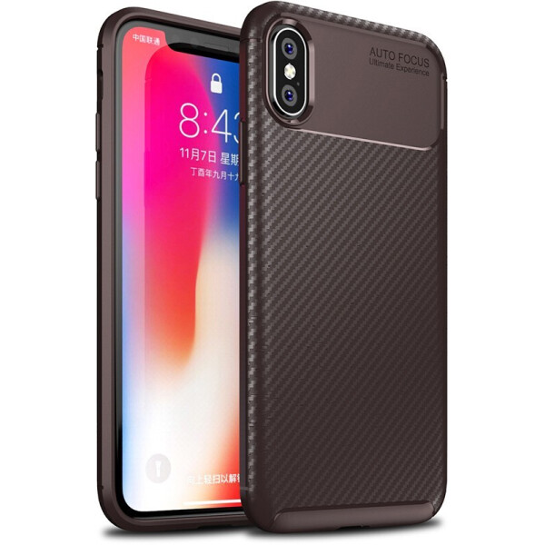 

Чехол-накладка TOTO TPU Carbon Fiber 1,5mm Case Apple iPhone X/Xs Coffee